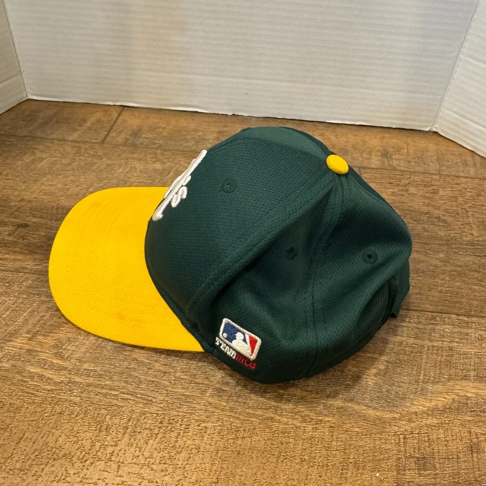 Youth Oakland Athletics A's OC Sports Team MLB Adjustable Hat Cap Green Yellow